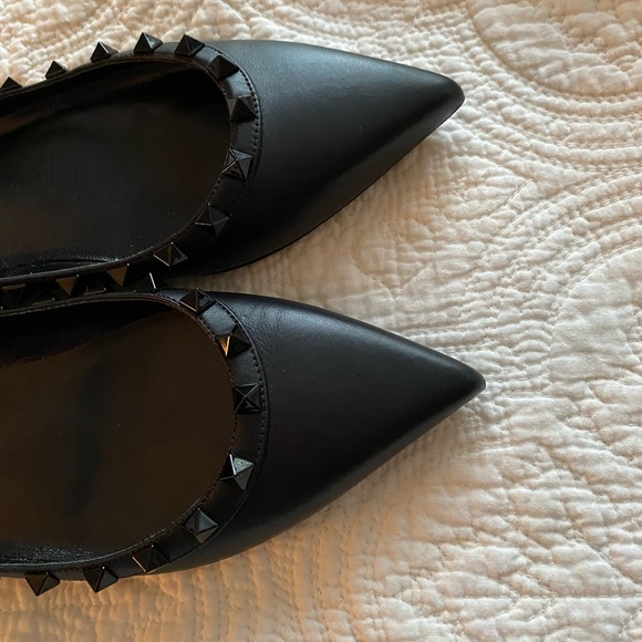 New Black Valentino Rockstud flats authentic - Picture 4 of 4